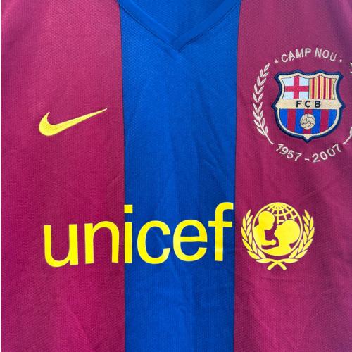 FCバルセロナ (エフシーバルセロナ) サッカーユニフォーム 237741-655 2007-2008シーズンホーム メンズ SIZE M ネイビー×レッド