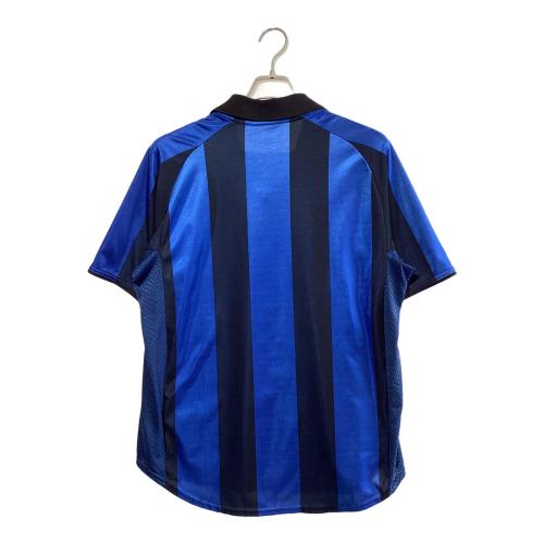 インテル・ミラノ サッカーユニフォーム 2001-2002シーズンホーム メンズ SIZE L ブラック×ブルー