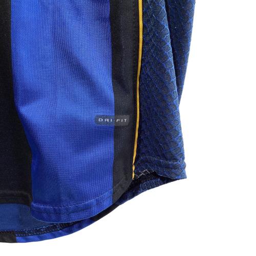 インテル・ミラノ サッカーユニフォーム 2001-2002シーズンホーム メンズ SIZE L ブラック×ブルー