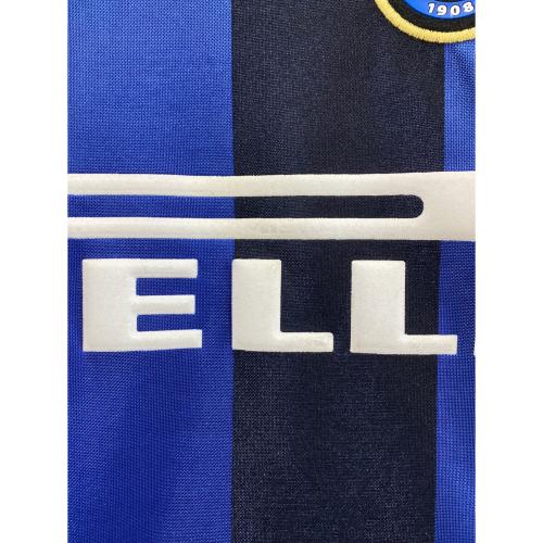 インテル・ミラノ サッカーユニフォーム 2001-2002シーズンホーム メンズ SIZE L ブラック×ブルー