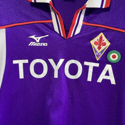 フィオレンティーナ サッカーユニフォーム 2001-2002シーズンホーム メンズ SIZE L パープル×ホワイト