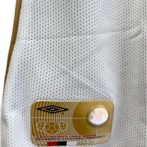 マンチェスターユナイテッド サッカーユニフォーム 2001-2002シーズン リバーシブル メンズ SIZE XXL ホワイト×ゴールド