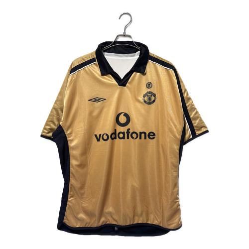 マンチェスターユナイテッド サッカーユニフォーム 2001-2002シーズン リバーシブル メンズ SIZE XXL ホワイト×ゴールド