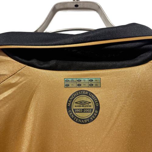 マンチェスターユナイテッド サッカーユニフォーム 2001-2002シーズン リバーシブル メンズ SIZE XXL ホワイト×ゴールド