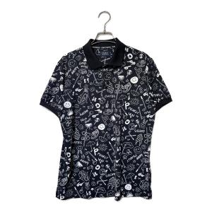 PEARLY GATES (パーリーゲイツ) ポロシャツ ゴルフウェア(トップス) 053-4260751 COOLピケ半袖ポロシャツ メンズ SIZE L ブラック