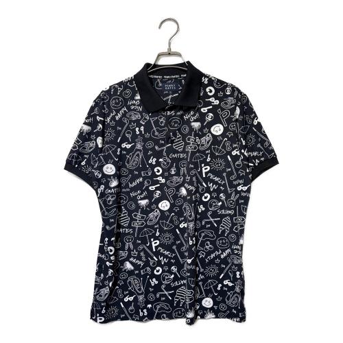 PEARLY GATES (パーリーゲイツ) ポロシャツ ゴルフウェア(トップス) 053-4260751 COOLピケ半袖ポロシャツ メンズ SIZE L ブラック