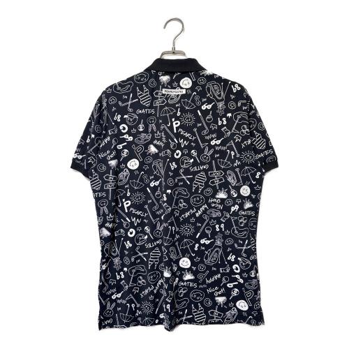 PEARLY GATES (パーリーゲイツ) ポロシャツ ゴルフウェア(トップス) 053-4260751 COOLピケ半袖ポロシャツ メンズ SIZE L ブラック