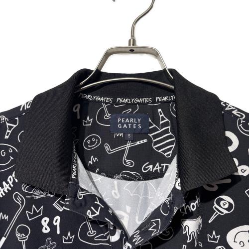 PEARLY GATES (パーリーゲイツ) ポロシャツ ゴルフウェア(トップス) 053-4260751 COOLピケ半袖ポロシャツ メンズ SIZE L ブラック