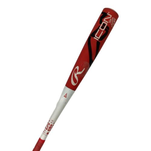 RAWLINGS (ローリングス) ICON 軟式バット 本体のみ・限定カラー @ 84cm レッド×ホワイト