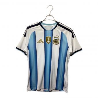 アルゼンチン代表 (アルゼンチンダイヒョウ) サッカーユニフォーム JM8396 2022年ワールドカップチャンピオンモデル メンズ SIZE XL ブルー×ホワイト