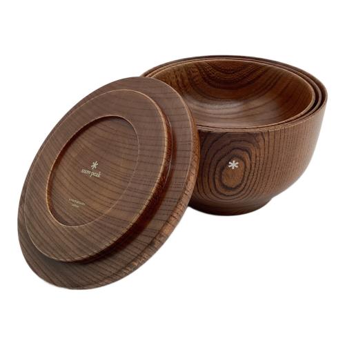 Snow peak (スノーピーク) アウトドア食器 拭き漆ナチュラル 廃番品 SPワンセット