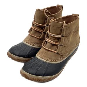 SOREL (ソレル) OUT N ABOUT LEATHER スノーブーツ アウトドアウェア(シューズ) レディース SIZE 24cm ブラウン×ブラック
