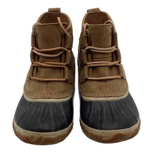 SOREL (ソレル) OUT N ABOUT LEATHER スノーブーツ アウトドアウェア(シューズ) レディース SIZE 24cm ブラウン×ブラック