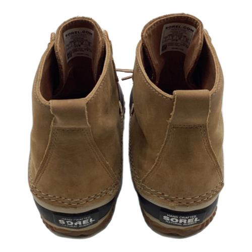 SOREL (ソレル) OUT N ABOUT LEATHER スノーブーツ アウトドアウェア(シューズ) レディース SIZE 24cm ブラウン×ブラック