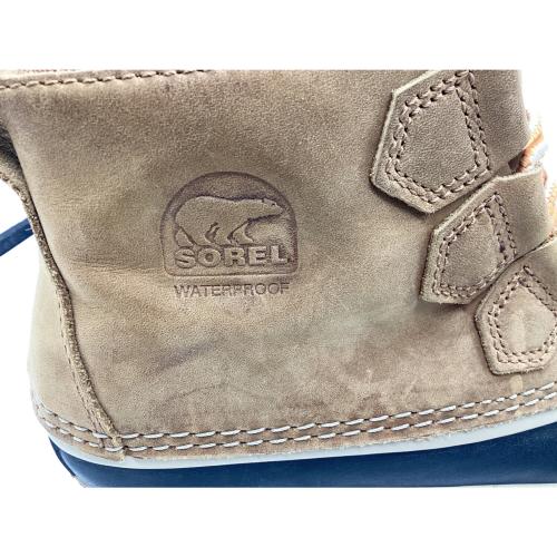 SOREL (ソレル) OUT N ABOUT LEATHER スノーブーツ アウトドアウェア(シューズ) レディース SIZE 24cm ブラウン×ブラック
