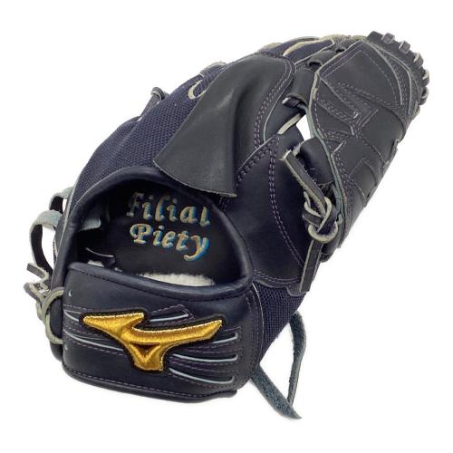 MIZUNO (ミズノ) 軟式グローブ 約31cm ネイビー HAGA JAPAN オーダーグラブ 刺繍有 菅野智之選手モデル Mizuno Pro 投手用