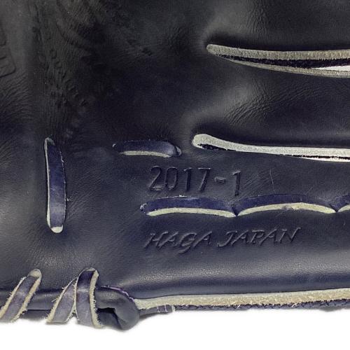 MIZUNO (ミズノ) 軟式グローブ 約31cm ネイビー HAGA JAPAN オーダーグラブ 刺繍有 菅野智之選手モデル Mizuno Pro 投手用