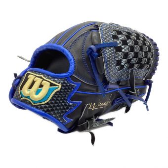 Wilson (ウィルソン) 軟式グローブ 約29cm ブラック×ブルー THE Wannabe HERO 内野用 RHUD5M 未使用品