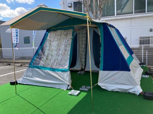 MARECHAL (マルシャル) ロッジテント ヴィンテージ ブルーxグリーン エステレル 400x350x205㎝ コットン素材