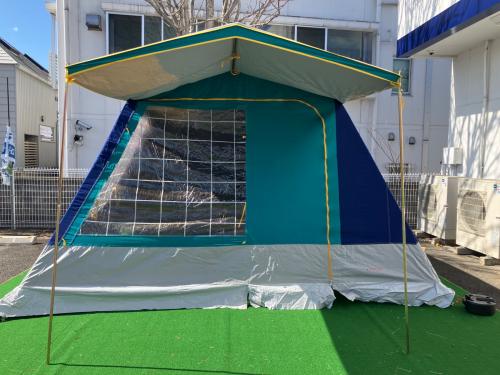 MARECHAL (マルシャル) ロッジテント ヴィンテージ ブルーxグリーン エステレル 400x350x205㎝ コットン素材