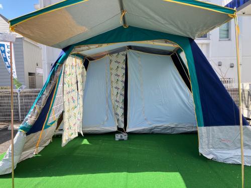 MARECHAL (マルシャル) ロッジテント ヴィンテージ ブルーxグリーン エステレル 400x350x205㎝ コットン素材