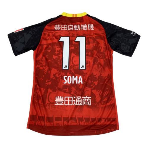 名古屋グランパス (ナゴヤグランパス) サッカーユニフォーム SIZE 3XL レッド×ブラック 相馬勇紀【11】クラブ30周年記念ユニフォーム MIZUNO オーセンティック