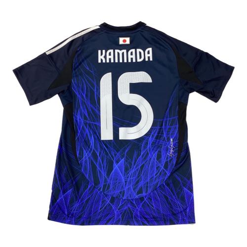 日本代表 (ニホンダイヒョウ) サッカーユニフォーム SIZE L ネイビーxブルー 鎌田大地【15】2024年ホーム Y-3 レプリカ