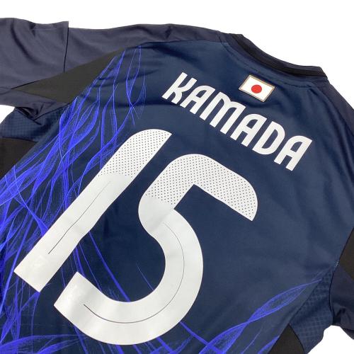 日本代表 (ニホンダイヒョウ) サッカーユニフォーム SIZE L ネイビーxブルー 鎌田大地【15】2024年ホーム Y-3 レプリカ