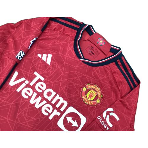 マンチェスター・ユナイテッドFC (マンチェスター・ユナイテッドエフシー) サッカーユニフォーム SIZE XL レッド スコット・マクトミネイ【39】23/24シーズンホーム adidas レプリカ（長袖）