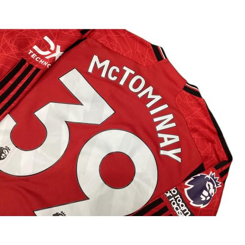 マンチェスター・ユナイテッドFC (マンチェスター・ユナイテッドエフシー) サッカーユニフォーム SIZE XL レッド スコット・マクトミネイ【39】23/24シーズンホーム adidas レプリカ（長袖）