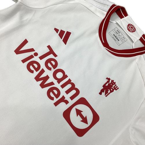 マンチェスター・ユナイテッドFC サッカーユニフォーム SIZE M ホワイト ブルーノ・フェルナンデス【8】23/24シーズンサード チャンピオンズリーグ用オフィシャルマーク付 adidas レプリカ