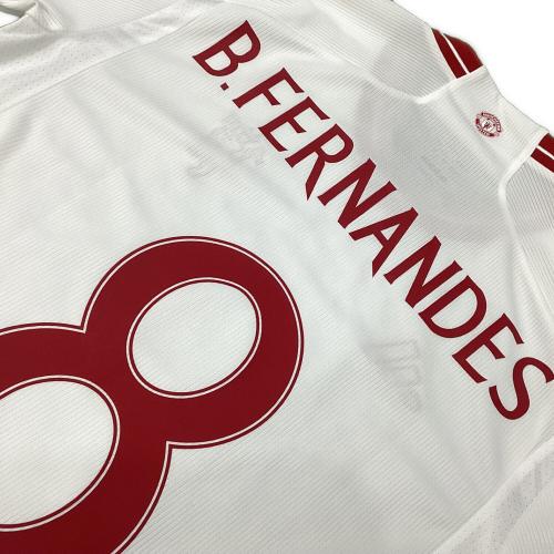 マンチェスター・ユナイテッドFC サッカーユニフォーム SIZE M ホワイト ブルーノ・フェルナンデス【8】23/24シーズンサード チャンピオンズリーグ用オフィシャルマーク付 adidas レプリカ