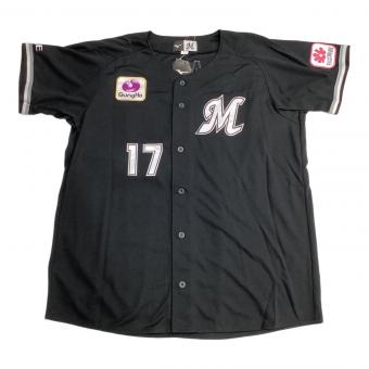 千葉ロッテマリーンズ (チバロッテマリーンズ) 応援グッズ SIZE O ブラック 佐々木朗希【17】2023シーズンビジター MIZUNO ユニフォーム レプリカ