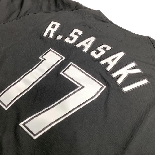 千葉ロッテマリーンズ (チバロッテマリーンズ) 応援グッズ SIZE O ブラック 佐々木朗希【17】2023シーズンビジター MIZUNO ユニフォーム レプリカ