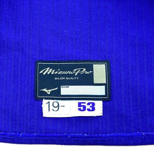 中日ドラゴンズ (チュウニチドラゴンズ) 応援グッズ 本人サイズ ブルー 亀澤恭平【53】2019シーズンビジター NPBマーク MIZUNO ユニフォーム プロ仕様モデル