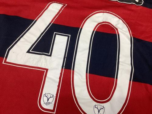 鹿島アントラーズ (カシマアントラーズ) サッカーユニフォーム SIZE XXL レッドxネイビー 小笠原満男【40】2008シーズンホーム NIKE レプリカ