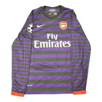 アーセナルFC サッカーユニフォーム SIZE S ブラック×パープル サンティ・カソルラ【19】12/13シーズンアウェイ NIKE オーセンティック（長袖）