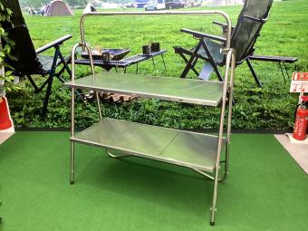 Snow peak (スノーピーク) システムラック LV-310 @ ステンレスキッチンテーブル