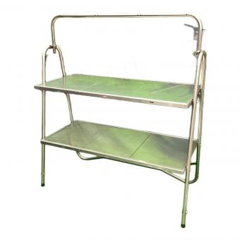 Snow peak (スノーピーク) システムラック LV-310 @ ステンレスキッチンテーブル