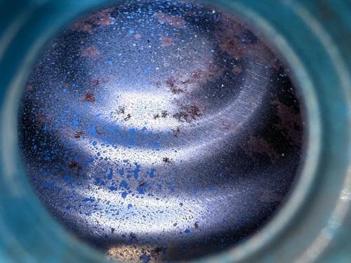 BAT (バット) オイルランタン GDR刻印（東ドイツ製）蝙蝠刻印グローブ スカイブルー No.158 1970~89年代製（推定） ヴィンテージ