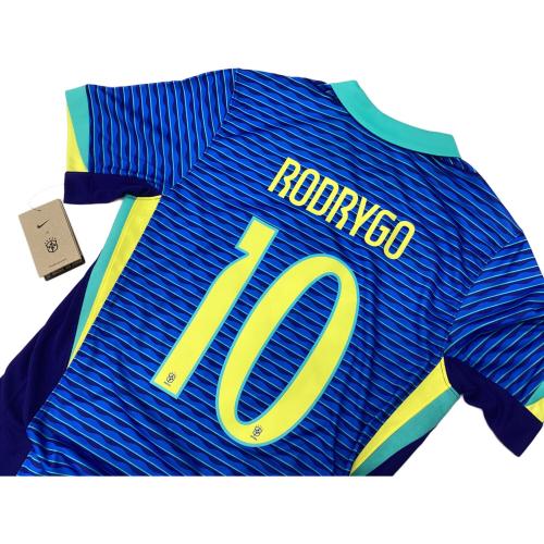 ブラジル代表 サッカーユニフォーム SIZE S ブルー ロドリゴ・ゴエス【10】 2024 ユニフォーム アウェイ 半袖 レプリカ @ NIKE FJ4283-458