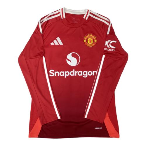 マンチェスターユナイテッド サッカーユニフォーム メンズ SIZE M レッド ファン・ニステルローイ暫定監督時代 24/25 ユニフォーム ホーム 長袖 レプリカ adidas IT1971