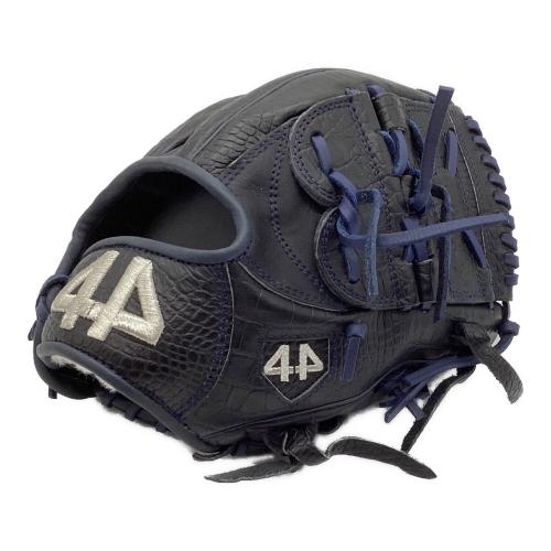 44 硬式グローブ 約28cm ブラックリザードxネイビー ケース付 軟式兼用グラブ 内野用 未使用品