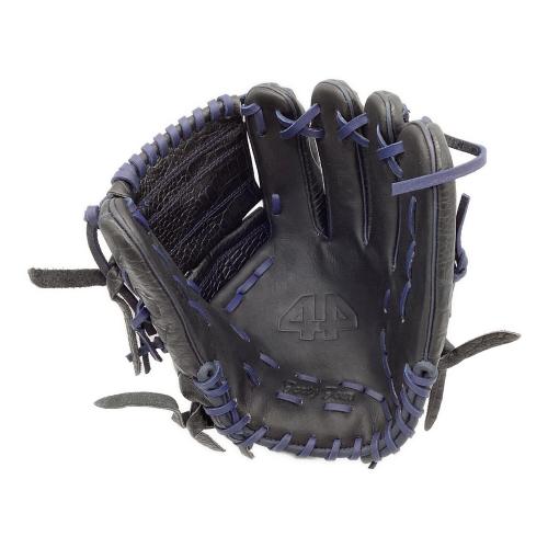 44 硬式グローブ 約28cm ブラックリザードxネイビー ケース付 軟式兼用グラブ 内野用 未使用品
