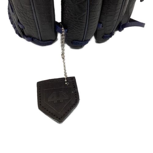 44 硬式グローブ 約28cm ブラックリザードxネイビー ケース付 軟式兼用グラブ 内野用 未使用品