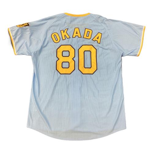 阪神タイガース (ハンシンタイガース) 応援グッズ SIZE O スカイブルー 岡田彰布【80】2024年ファミリーウィズタイガース限定ユニフォーム MIZUNO ユニフォーム レプリカ