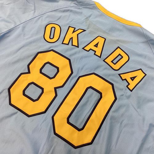 阪神タイガース (ハンシンタイガース) 応援グッズ SIZE O スカイブルー 岡田彰布【80】2024年ファミリーウィズタイガース限定ユニフォーム MIZUNO ユニフォーム レプリカ