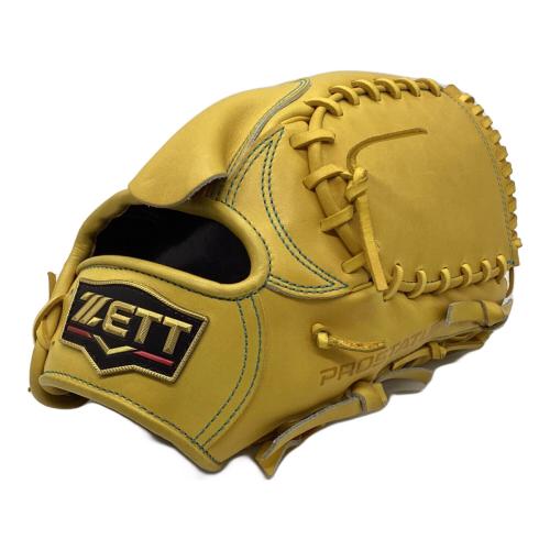 ZETT (ゼット) 硬式グローブ 約29cm イエロー P.C.PATTERN オーダーグラブ ケース付 PROSTATUS 投手用 BRG-PRO