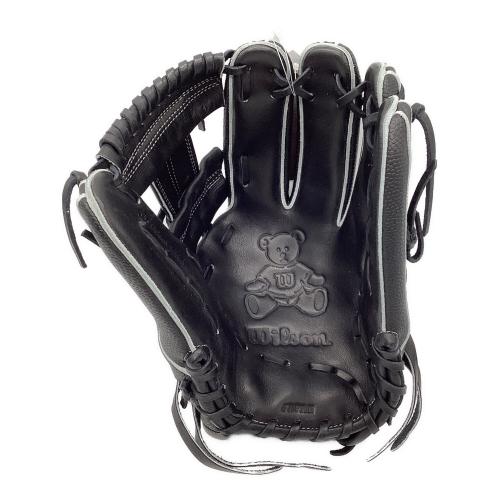 Wilson (ウィルソン) 硬式グローブ 約29cm ブラックスーパースキン 外崎修汰選手モデル 2024年限定カラー ケース付 Wilson Staff DUAL 内野用 WBW102312