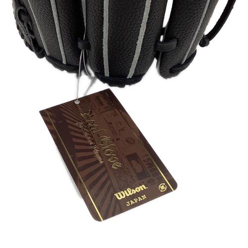 Wilson (ウィルソン) 硬式グローブ 約29cm ブラックスーパースキン 外崎修汰選手モデル 2024年限定カラー ケース付 Wilson Staff DUAL 内野用 WBW102312